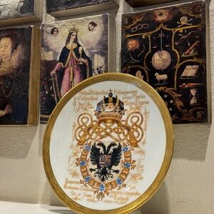 Charles Field Haviland Coat Of Arms- The Empire‎ Of Austria Double Gilded Plate
